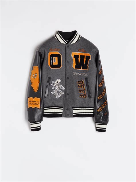 off white varsity jacket replica|cheap off white camo jacket.